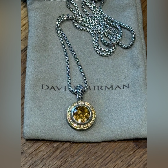 David Yurman Jewelry - David Yurman Cerise necklace in citrine and diamond